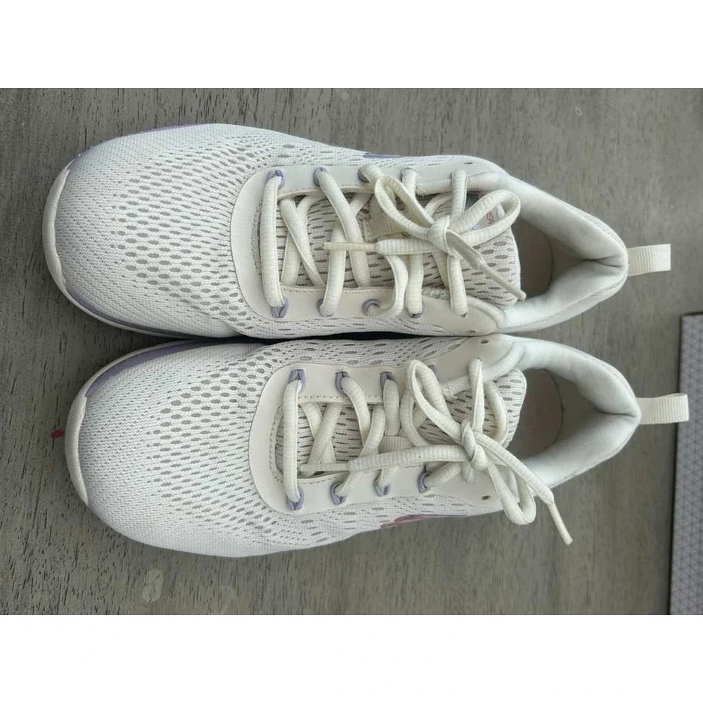 Skechers Lite-Weight‎ Womens 7 White Lavender Mesh Sneakers 56129R NTMT